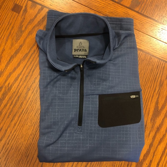 prAna Men’s 1/2 zip Pullover Sweater Blue Size XL - Picture 10 of 12
